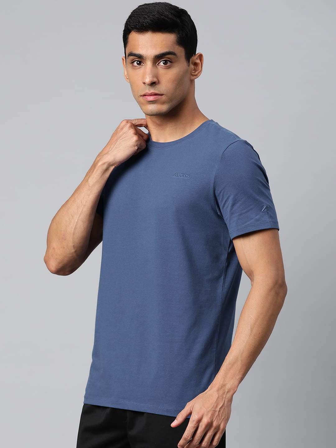 Alcis Men's  Solid Stretchex Slim Fit T-shirt