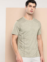 Alcis Men Olive Printed Slim Fit T-shirt