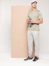 Alcis Men Olive Printed Slim Fit T-shirt