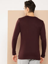 Alcis Men Maroon Inner Peace Men Yoga Tee