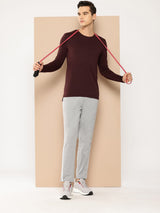 Alcis Men Maroon Inner Peace Men Yoga Tee