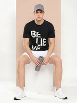 Alcis Men Black Chest Printed Tee Pack of 2