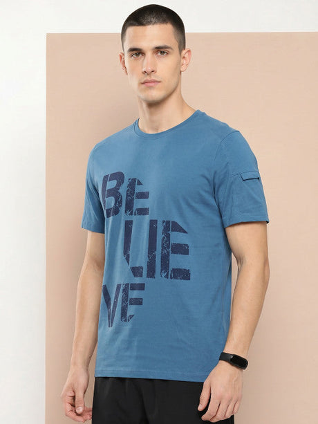 Alcis Men Ink Blue Chest Printed Tee Pack of 3