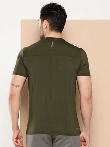 ALCIS MEN OLIVE IMPACT MESH TEE
