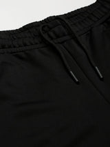 Alcis Men Black Solid Slim Fit Mid-Rise Regular Track Pants