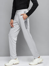 Alcis Men Grey Solid Slim Fit Mid-Rise Regular Track Pants