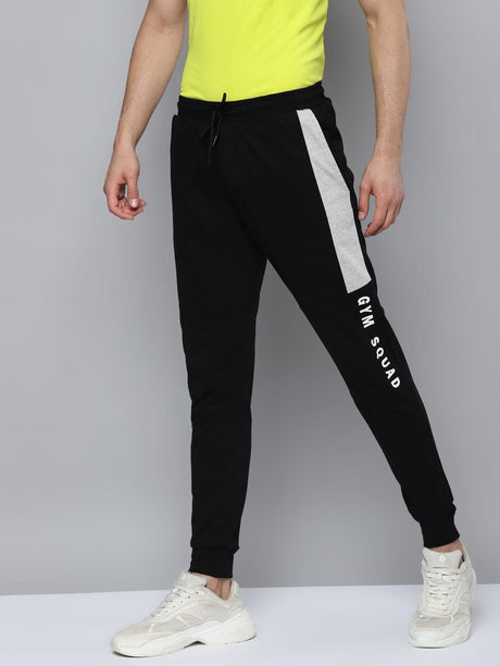 Alcis Men Black Slim Fit Solid Running Joggers | Alcis