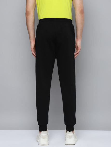 Alcis Men Black Slim Fit Solid Running Joggers | Alcis