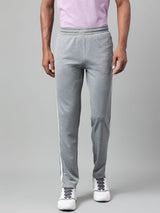 Alcis Men's Medium Grey Anti-Static Drytech+ Slim-Fit Training Track Pants