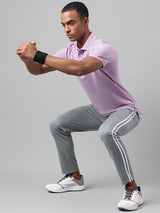 Alcis Men's Medium Grey Anti-Static Drytech+ Slim-Fit Training Track Pants