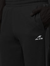 Alcis Men's Medium Grey Anti-Static Drytech+ Slim-Fit Training Track Pants