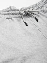 Alcis Men Grey Melange Solid Track Pants with Side Stripe Detail