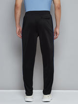 Alcis Men Navy Black Solid Slim Fit Running Track Pants
