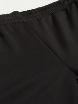 Alcis Men Navy Black Solid Slim Fit Running Track Pants