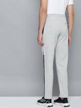 Alcis Men Grey Black Colourblocked Cotton Track Pant