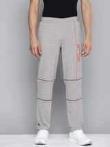 Alcis Men Grey Melange Printed Slim Fit Track Pants