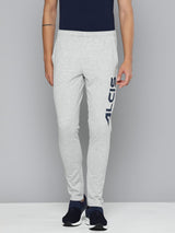 Alcis Men Grey Printed Drytech+ Slim-Fit Track Pants