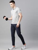 Alcis Men Dry Tech Slim Fit Sports Track Pants with Reflective Detail