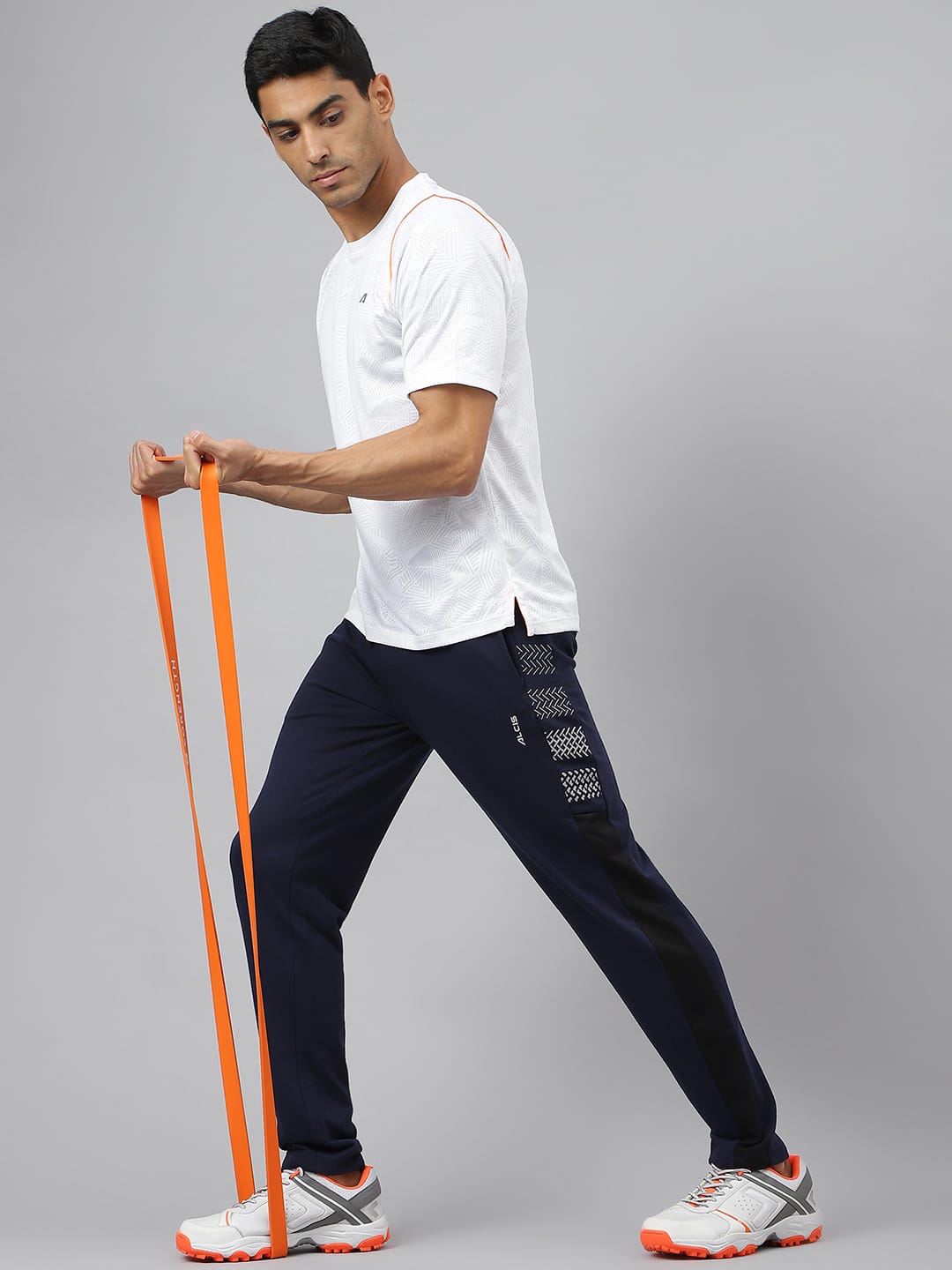 Alcis Men Graphic-Print Dress Blue Soft-Touch Athleisure Track Pants
