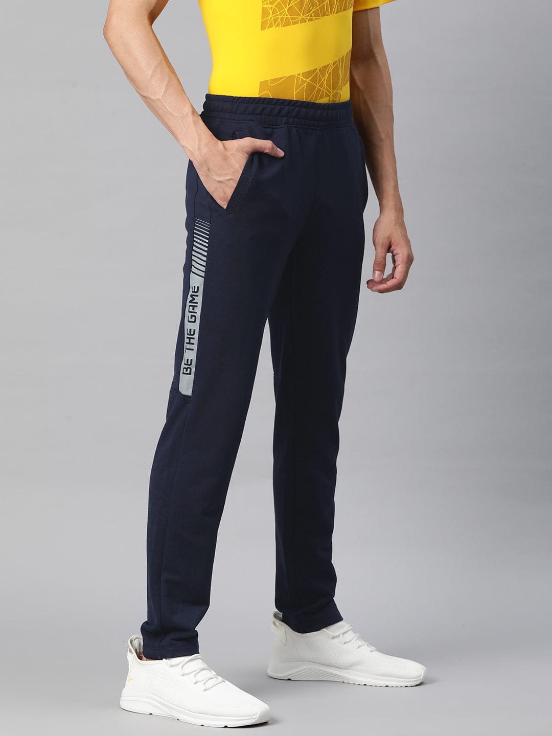 Alcis Men Printed Slim Fit Sports Track Pants