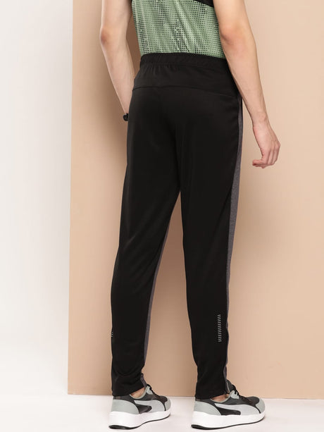 Alcis Men  Grey Colourblocked Slim Fit Running Track Pants
