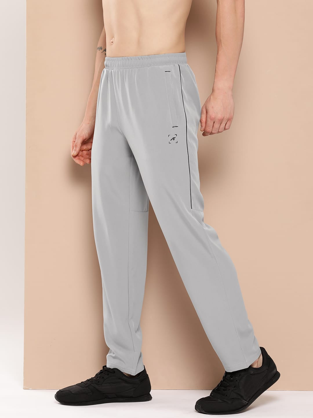Grey Imitable Relaxed Trackpants