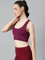 Alcis Solid Sports Bra - Full Coverage