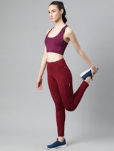 Alcis Solid Sports Bra - Full Coverage