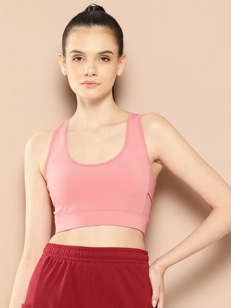 Alcis Women's Solid Workout Bra - Full Coverage