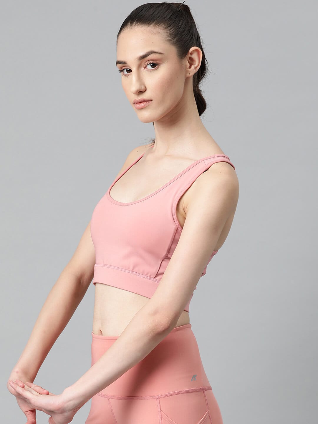 Alcis Women's Solid Workout Bra - Full Coverage