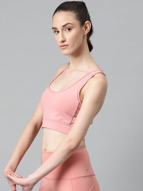 Alcis Women's Solid Workout Bra - Full Coverage
