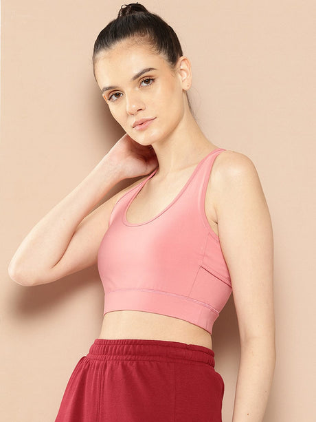 Alcis Women's Solid Workout Bra - Full Coverage