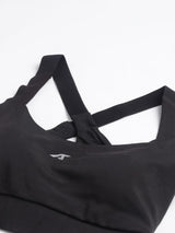 Alcis Women Black Anti-Static Slim-Fit Medium-Impact Sports Bra