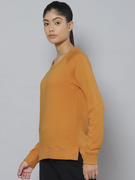 Alcis Women Orange Outdoor Knitted Sweatshirt