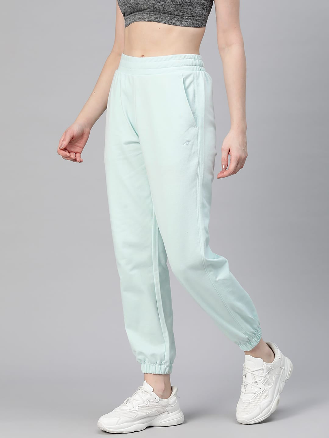 Alcis Women Blue Solid Regular-Fit Joggers
