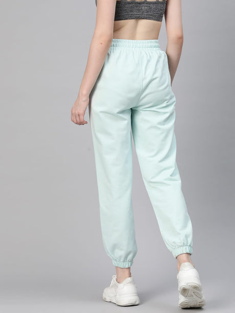 Alcis Women Blue Solid Regular-Fit Joggers