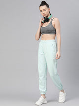 Alcis Women Blue Solid Regular-Fit Joggers
