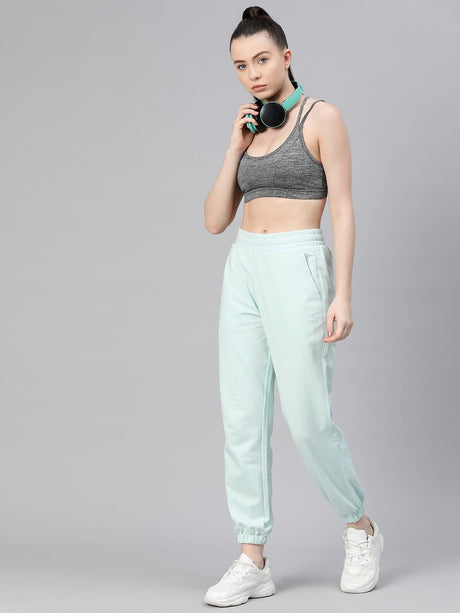 Alcis Women Blue Solid Regular-Fit Joggers