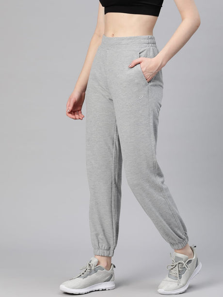 Alcis Women Grey  Solid Regular-Fit Joggers