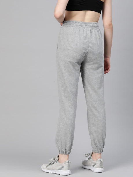 Alcis Women Grey  Solid Regular-Fit Joggers