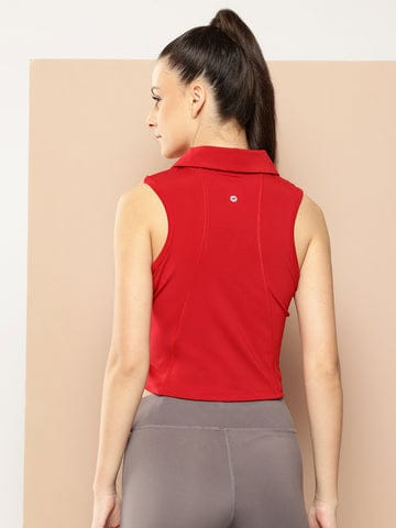 Alcis Women CollarHalt Crop Top