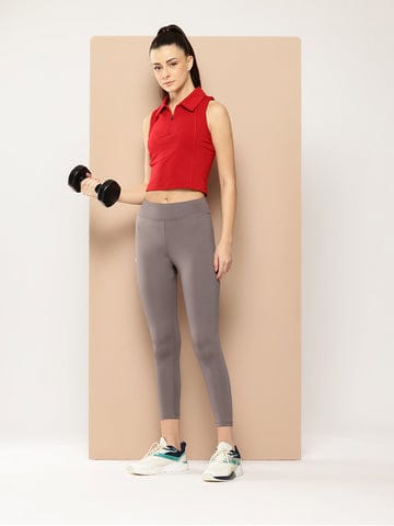 Alcis Women CollarHalt Crop Top