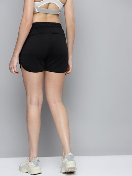 Alcis Women Black Slim Fit Training or Gym Sports Shorts | Alcis