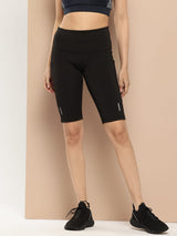 Alcis Women Black Plum High-Impact Performance Anti-Static Soft-Touch Slim-Fit Running Shorts