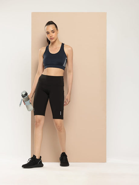 Alcis Women Black Plum High-Impact Performance Anti-Static Soft-Touch Slim-Fit Running Shorts