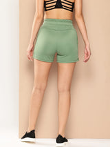 Alcis Women Olive Workout Pro Shorts