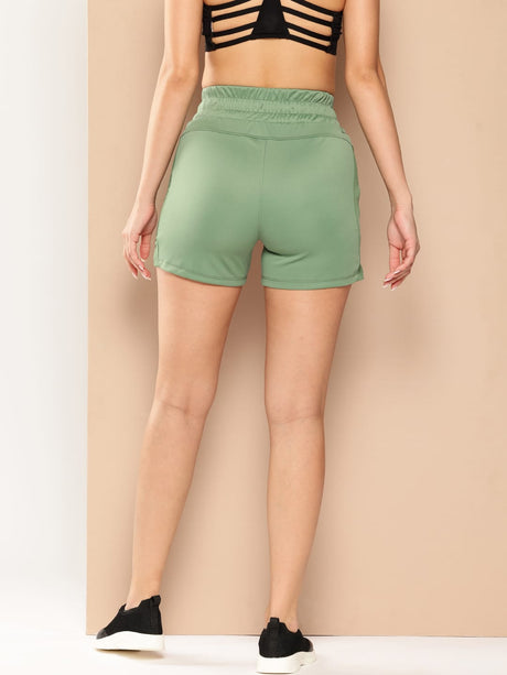 Alcis Women Olive Workout Pro Shorts
