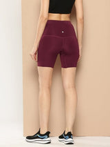 ALCIS WOMEN MAROON CORELIFT BOOTY SHORTS