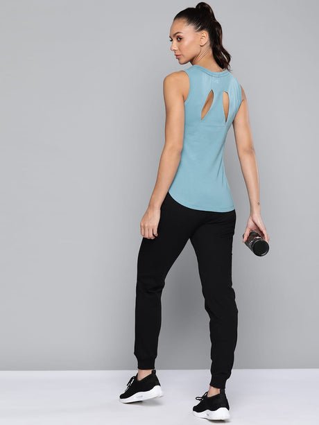Alcis Women Turquoise Blue Slim Fit T-shirt | Alcis