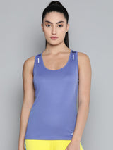 Alcis Women Violet Dry Tech Slim Fit Training or Gym T-shirt
